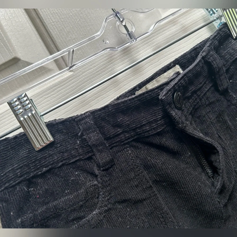 OLD NAVY Black Corduroy Mini Skirt Girls Size 10 adjustable waist straps
